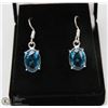 Image 1 : #40-LONDON BLUE TOPAZ GEMSTONE EARRINGS