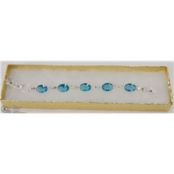 #42-LONDON BLUE TOPAZ GEMSTONE BRACELET