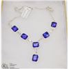 Image 1 : #21-TANZANITE GEMSTONE NECKLACE