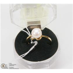 #51-FRESH WATER PEARL WHITE  RING