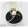 Image 1 : #51-FRESH WATER PEARL WHITE  RING