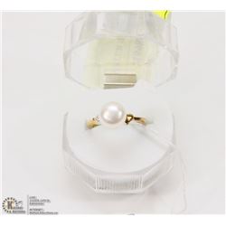 #46-FRESH WATER PEARL WHITE RING