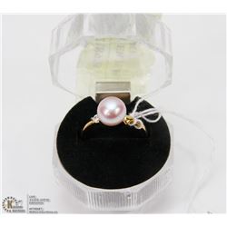 #48-FRESH WATER PEARL LAVENDER RING