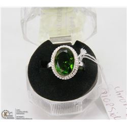 #7-GREEN PERIDOT GEMSTONE RING