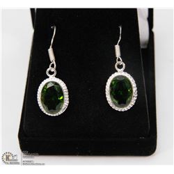#1-GREEN PERIDOT GEMSTONE EARRINGS