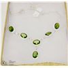Image 1 : #3-GREEN PERIDOT GEMSTONE NECKLACE