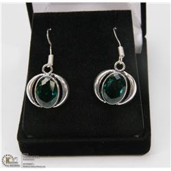 #10-GREEN APATITE GEMSTONE EARRINGS