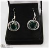 Image 1 : #10-GREEN APATITE GEMSTONE EARRINGS