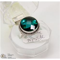 #31-CHROME DIOPSIDE GEMSTONE RING