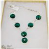 Image 1 : #25-CHROME DIOPSIDE GEMSTONE NECKLACE