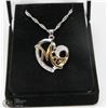 Image 1 : HEART SHAPED "MOM" PENDANT WITH CHAIN