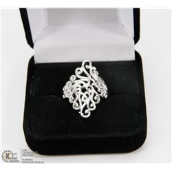 STAMPED .925 FILIGREE RING