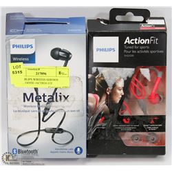 #50-PHILIPS WIRELESS SHB5850 BLUETOOTH +ACTION FIT