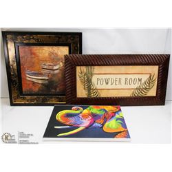 LOT OF 3 FRAMED PRINTS
