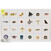 Image 1 : SHEET OF 24 AVIATION PINS