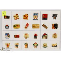 SHEET OF 24 1989 CANADA GAMES PINS