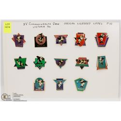 SHEET OF 13 1994 COMMONWEALTH GAMES PINS