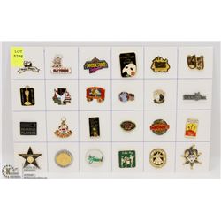 SHEET OF 24 ENTERTAINMENT PINS
