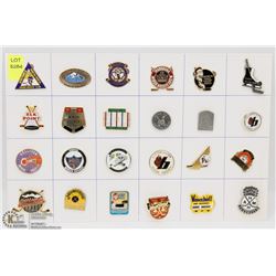 SHEET OF 24 MINOR HOCKEY PINS
