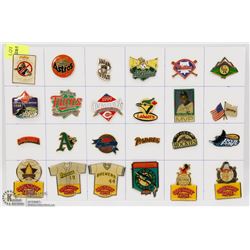 SHEET OF 24 M.L.B. PINS