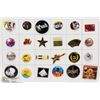Image 1 : SHEET OF 24 ROCK AND ROLL MUSIC PINS