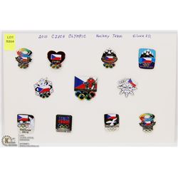 SHEET OF 11 CZECH HOCKEY 2010 OLYMPIC PINS