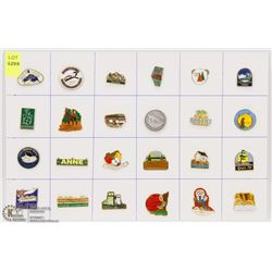 SHEET OF 24 TOURIST PINS
