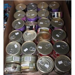 LARGE FLAT OF ASSORTED CAT FOOD, NATURE VALLEYS