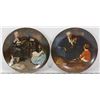 Image 1 : SET OF 2 NUMBERED NORMAN ROCKWELL PLATES