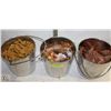 Image 1 : 3 BUCKETS OF ASSORTED DOG TREATS