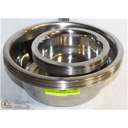 LOT OF 17 STAINLESS STEEL BOWLS