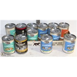 FLAT OF ASSORTED MERRICK CANNED DOG FOOD