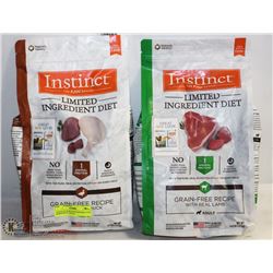 2 BAGS OF 4LBS EACH INSTINCT LTD INGREDIENT ADULT