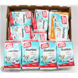 LARGE FLAT OF PET DIAPERS