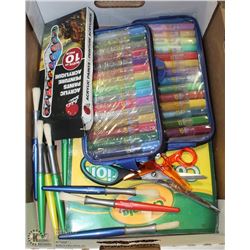 CRAYOLA CONSTRUCTION PAPER, SCISSORS, PAINT