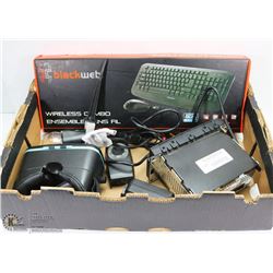 FLAT OF ELECTRONICS INCL NEW BLACKWEB KEYBOARD