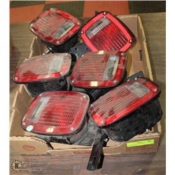 FLAT OF 6 TRAILER LIGHT ASSEMBLIES