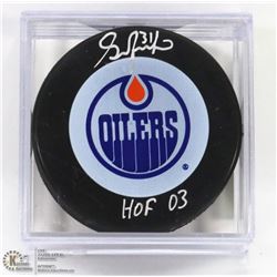 EDMONTON OILERS GRANT FUHR HOF 03 SIGNED HOCKEY