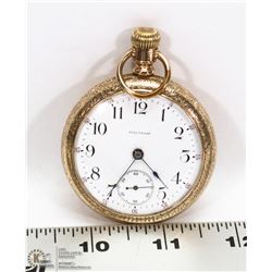 WALTHAM 18 SIZE POCKET WATCH 17 JEWEL DATES