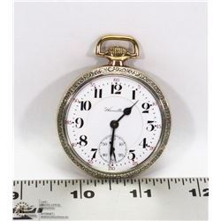 HAMILTON 16 SIZE POCKET WATCH 21 JEWEL GRADE 992,
