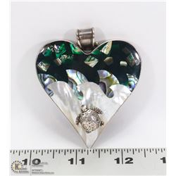 925 SILVER & ABALONE, MOTHER OF PEARL PENDANT