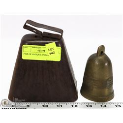 PAIR OF ANTIQUE ANIMAL BELLS