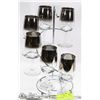 Image 1 : SET OF VINTAGE SILVER ACCENTED WINE GLASSES