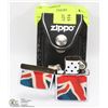 Image 1 : BRITISH FLAG ZIPPO STYLE LIGHTER IN A LEATHER