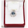 Image 1 : 14KT WHITE GOLD TANZANITE DIAMOND PENDANT