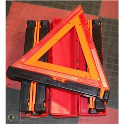 TWO JAMES KING & CO. TRIANGLE FLARE KITS.