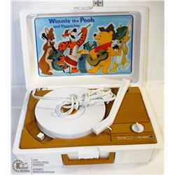 VINTAGE SEARS WINNIE THE POOH RECORD PLAYER