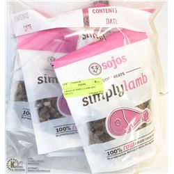4 BAGS OF SIMPLY LAMB DOG TREATS