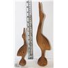 Image 1 : TWO RED CEDAR CROWE CANADIAN CARVINGS OF BIRDS