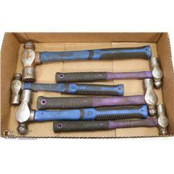 FLAT W/6 BALLPEEN HAMMERS, FIBERGLASS